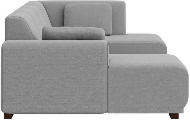 Home affaire Zithoek BORNHOLM U-vorm met chaise longue rechts links B D H: 300 162 85 cm U-vorm met golvende ondervering chaise longue rechts of links bestelbaar - Foto 5