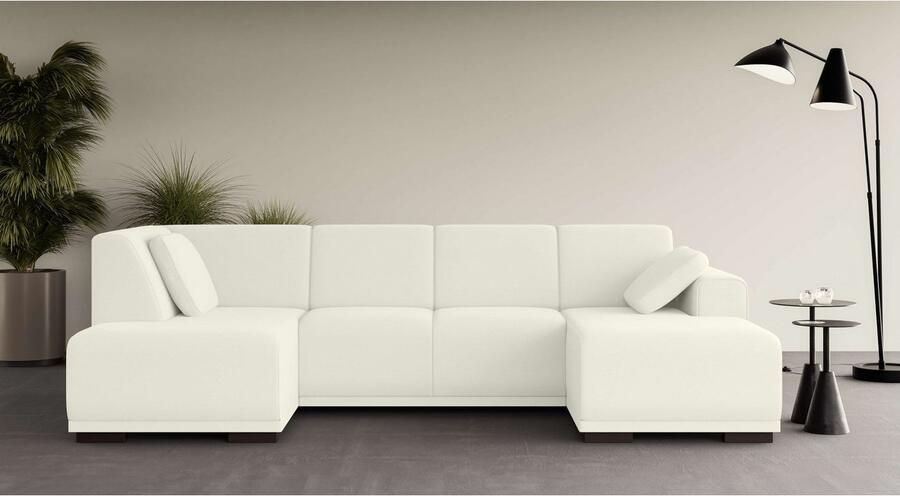 Home affaire Zithoek BORNHOLM U-vorm met chaise longue rechts links B D H: 300 162 85 cm U-vorm met golvende ondervering chaise longue rechts of links bestelbaar - Foto 3