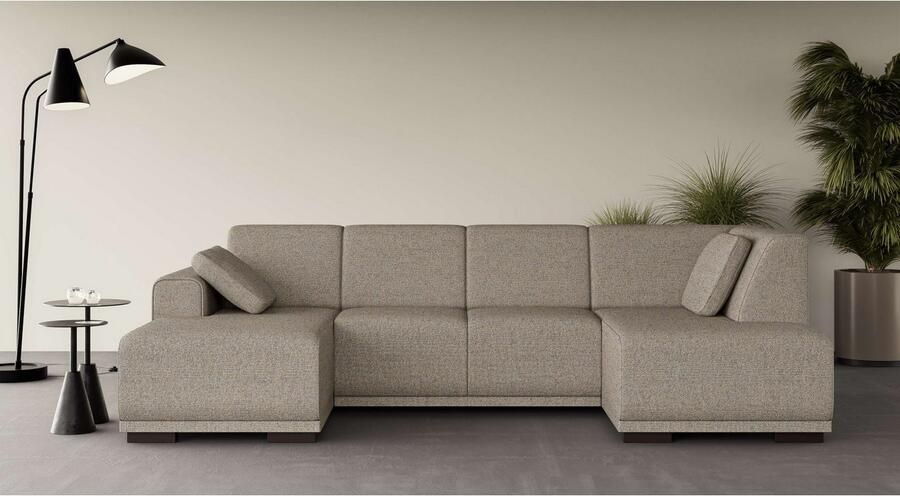 Home affaire Zithoek BORNHOLM U-vorm met chaise longue rechts links B D H: 300 162 85 cm U-vorm met golvende ondervering chaise longue rechts of links bestelbaar - Foto 3