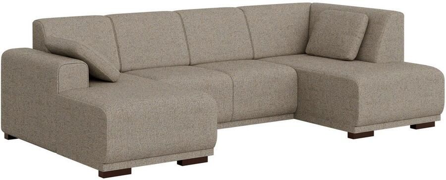 Home affaire Zithoek BORNHOLM U-vorm met chaise longue rechts links B D H: 300 162 85 cm U-vorm met golvende ondervering chaise longue rechts of links bestelbaar - Foto 4