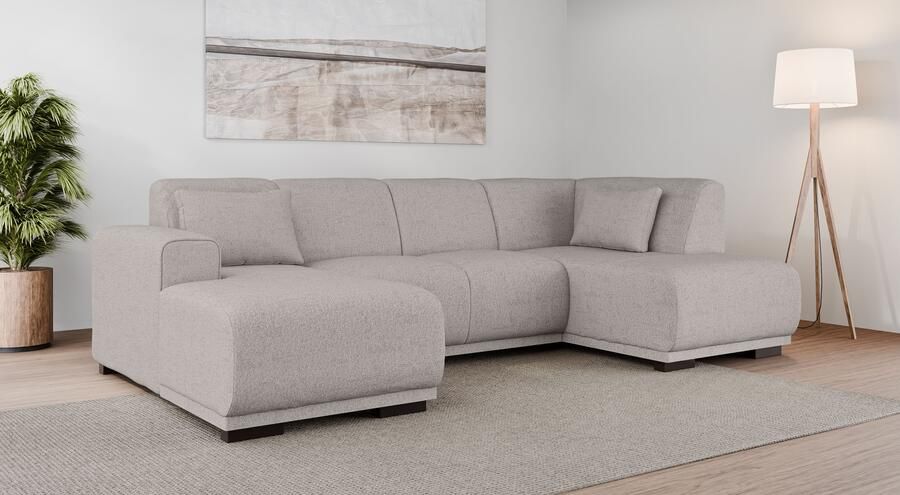 Home affaire Zithoek BORNHOLM U-vorm met chaise longue rechts links B D H: 300 162 85 cm U-vorm met golvende ondervering chaise longue rechts of links bestelbaar - Foto 8