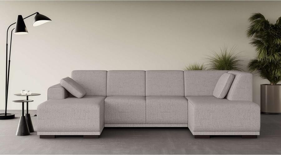 Home affaire Zithoek BORNHOLM U-vorm met chaise longue rechts links B D H: 300 162 85 cm U-vorm met golvende ondervering chaise longue rechts of links bestelbaar - Foto 3