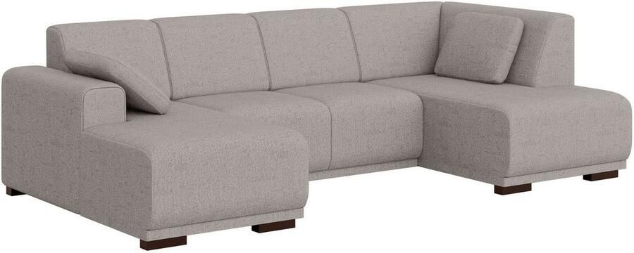 Home affaire Zithoek BORNHOLM U-vorm met chaise longue rechts links B D H: 300 162 85 cm U-vorm met golvende ondervering chaise longue rechts of links bestelbaar - Foto 4