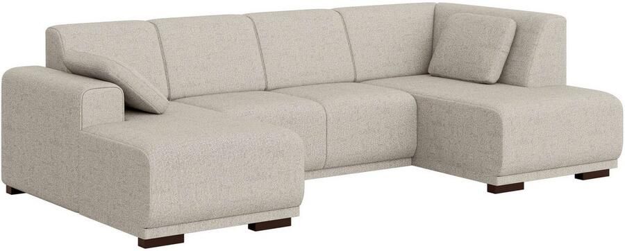 Home affaire Zithoek BORNHOLM U-vorm met chaise longue rechts links B D H: 300 162 85 cm U-vorm met golvende ondervering chaise longue rechts of links bestelbaar - Foto 4