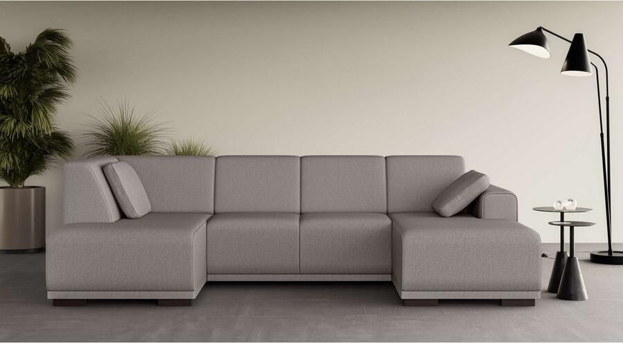 Home affaire Zithoek BORNHOLM U-vorm met chaise longue rechts links B D H: 300 162 85 cm U-vorm met golvende ondervering chaise longue rechts of links bestelbaar - Foto 3