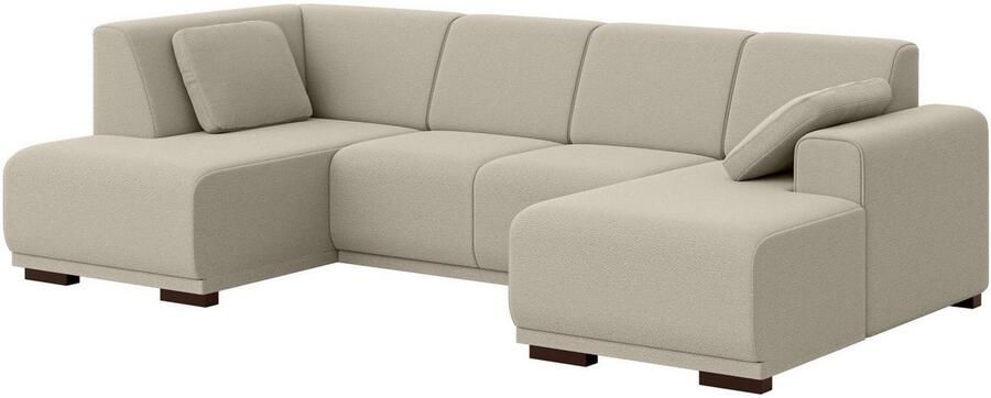 Home affaire Zithoek BORNHOLM U-vorm met chaise longue rechts links B D H: 300 162 85 cm U-vorm met golvende ondervering chaise longue rechts of links bestelbaar - Foto 4