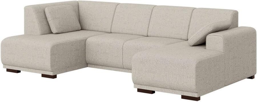 Home affaire Zithoek BORNHOLM U-vorm met chaise longue rechts links B D H: 300 162 85 cm U-vorm met golvende ondervering chaise longue rechts of links bestelbaar - Foto 4