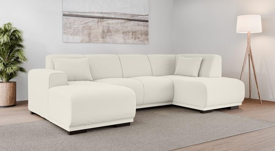 Home affaire Zithoek BORNHOLM U-vorm met chaise longue rechts links B D H: 300 162 85 cm U-vorm met golvende ondervering chaise longue rechts of links bestelbaar - Foto 8