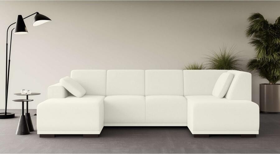 Home affaire Zithoek BORNHOLM U-vorm met chaise longue rechts links B D H: 300 162 85 cm U-vorm met golvende ondervering chaise longue rechts of links bestelbaar - Foto 3