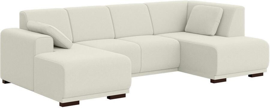 Home affaire Zithoek BORNHOLM U-vorm met chaise longue rechts links B D H: 300 162 85 cm U-vorm met golvende ondervering chaise longue rechts of links bestelbaar - Foto 4