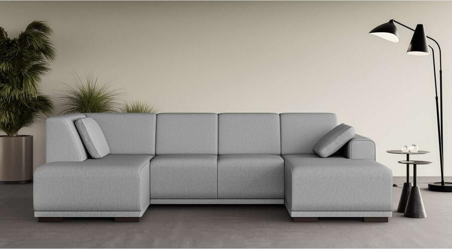 Home affaire Zithoek BORNHOLM U-vorm met chaise longue rechts links B D H: 300 162 85 cm U-vorm met golvende ondervering chaise longue rechts of links bestelbaar - Foto 3