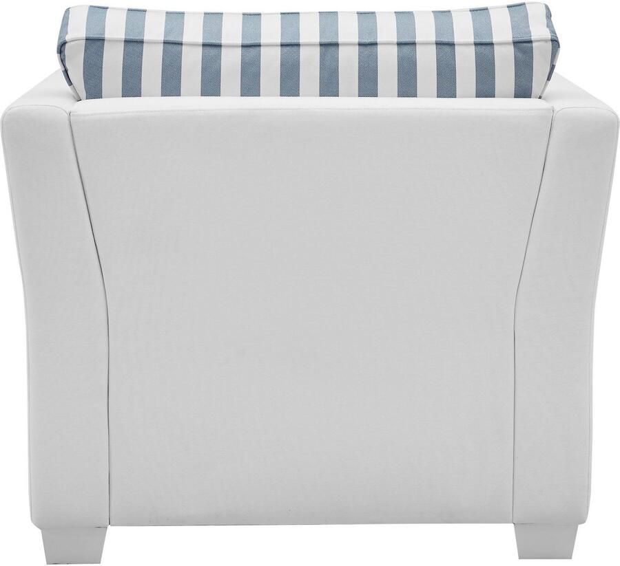 Home affaire Fauteuil California maritieme landelijke stijl fauteuil met witgelakte houten poten - Foto 4