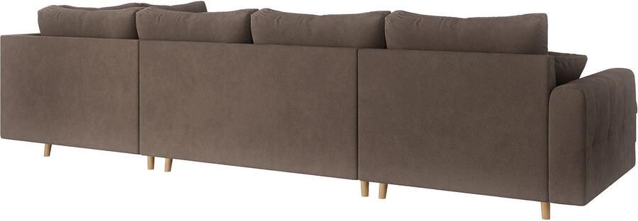 Home affaire Zithoek CHARRE U-vorm met ottomane afmetingen B D H: 310 161 81 cm fijne stiksels losse rug- en sierkussens ook in cord en bouclé - Foto 6