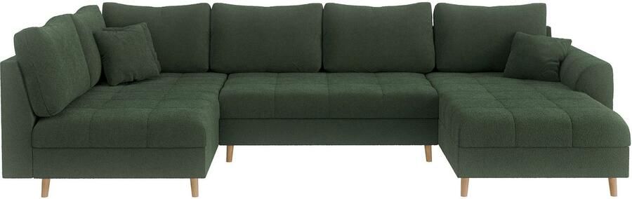 Home affaire Zithoek CHARRE U-vorm met ottomane afmetingen B D H: 310 161 81 cm fijne stiksels losse rug- en sierkussens ook in cord en bouclé - Foto 7