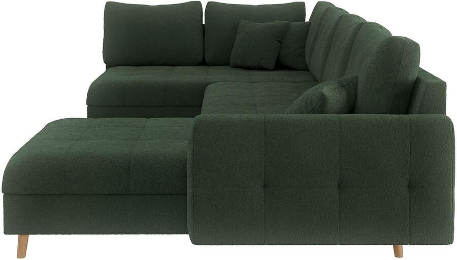 Home affaire Zithoek CHARRE U-vorm met ottomane afmetingen B D H: 310 161 81 cm fijne stiksels losse rug- en sierkussens ook in cord en bouclé - Foto 2