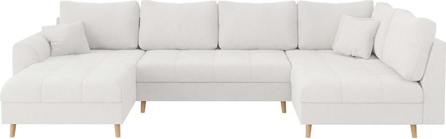 Home affaire Zithoek CHARRE U-vorm met ottomane afmetingen B D H: 310 161 81 cm fijne stiksels losse rug- en sierkussens ook in cord en bouclé - Foto 6