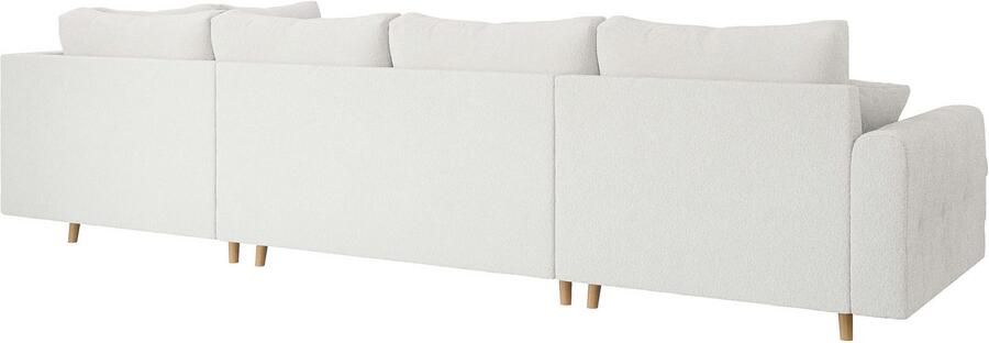 Home affaire Zithoek CHARRE U-vorm met ottomane afmetingen B D H: 310 161 81 cm fijne stiksels losse rug- en sierkussens ook in cord en bouclé - Foto 5