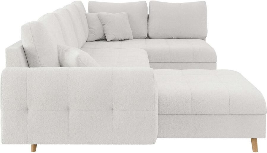 Home affaire Zithoek CHARRE U-vorm met ottomane afmetingen B D H: 310 161 81 cm fijne stiksels losse rug- en sierkussens ook in cord en bouclé - Foto 2