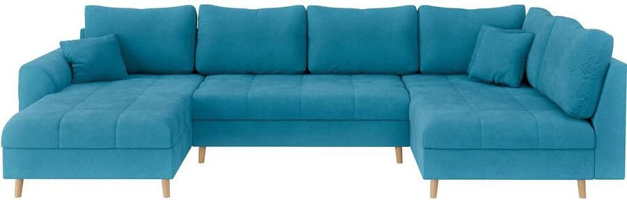 Home affaire Zithoek CHARRE U-vorm met ottomane afmetingen B D H: 310 161 81 cm fijne stiksels losse rug- en sierkussens ook in cord en bouclé - Foto 7