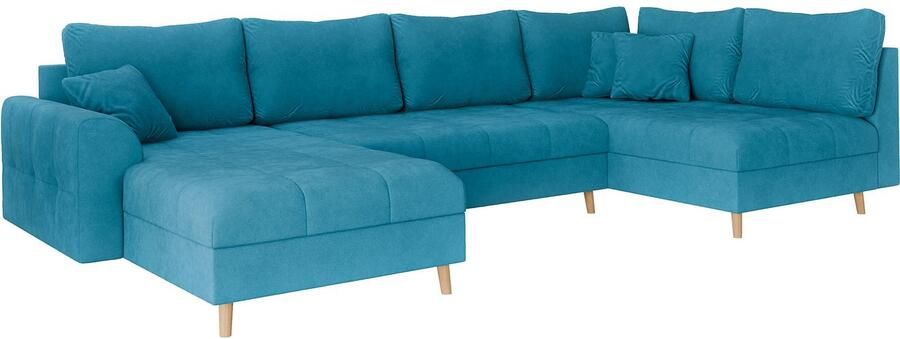 Home affaire Zithoek CHARRE U-vorm met ottomane afmetingen B D H: 310 161 81 cm fijne stiksels losse rug- en sierkussens ook in cord en bouclé - Foto 5