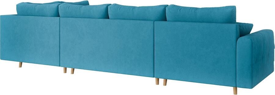 Home affaire Zithoek CHARRE U-vorm met ottomane afmetingen B D H: 310 161 81 cm fijne stiksels losse rug- en sierkussens ook in cord en bouclé - Foto 6