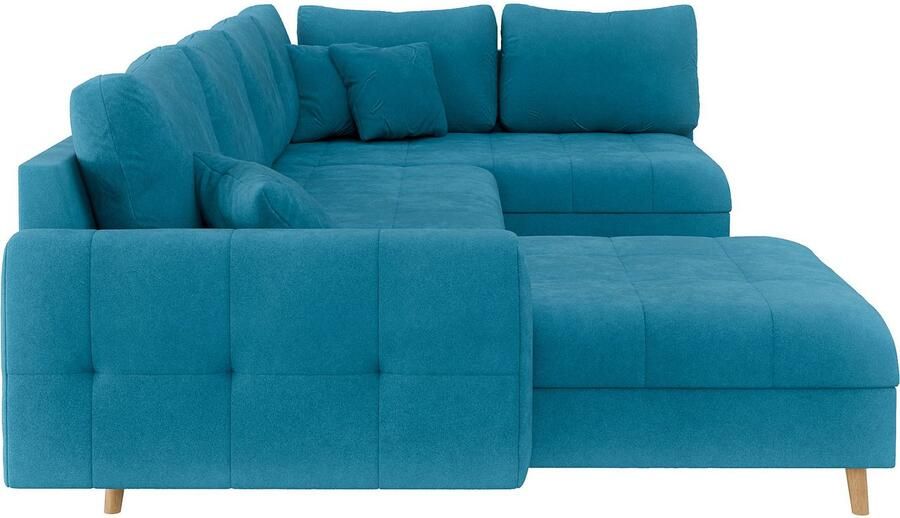 Home affaire Zithoek CHARRE U-vorm met ottomane afmetingen B D H: 310 161 81 cm fijne stiksels losse rug- en sierkussens ook in cord en bouclé - Foto 2