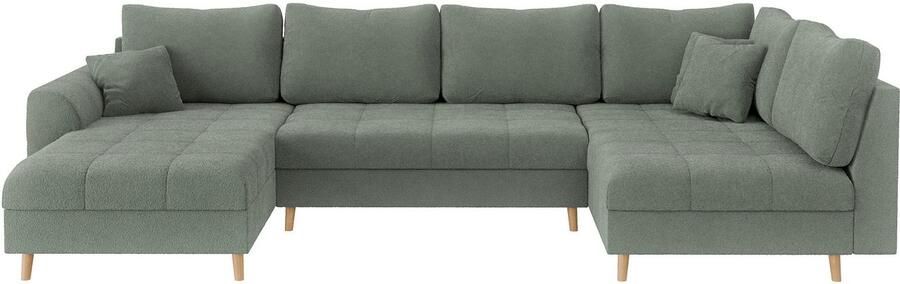 Home affaire Zithoek CHARRE U-vorm met ottomane afmetingen B D H: 310 161 81 cm fijne stiksels losse rug- en sierkussens ook in cord en bouclé - Foto 6