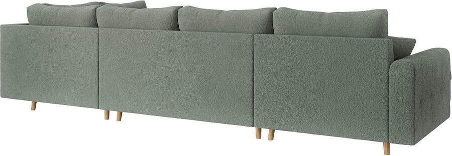 Home affaire Zithoek CHARRE U-vorm met ottomane afmetingen B D H: 310 161 81 cm fijne stiksels losse rug- en sierkussens ook in cord en bouclé - Foto 5