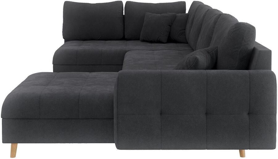 Home affaire Zithoek CHARRE U-vorm met ottomane afmetingen B D H: 310 161 81 cm fijne stiksels losse rug- en sierkussens ook in cord en bouclé - Foto 2