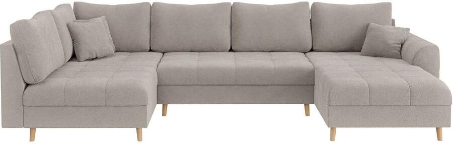 Home affaire Zithoek CHARRE U-vorm met ottomane afmetingen B D H: 310 161 81 cm fijne stiksels losse rug- en sierkussens ook in cord en bouclé - Foto 6