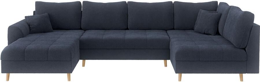 Home affaire Zithoek CHARRE U-vorm met ottomane afmetingen B D H: 310 161 81 cm fijne stiksels losse rug- en sierkussens ook in cord en bouclé - Foto 6