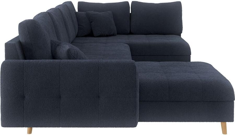 Home affaire Zithoek CHARRE U-vorm met ottomane afmetingen B D H: 310 161 81 cm fijne stiksels losse rug- en sierkussens ook in cord en bouclé - Foto 2