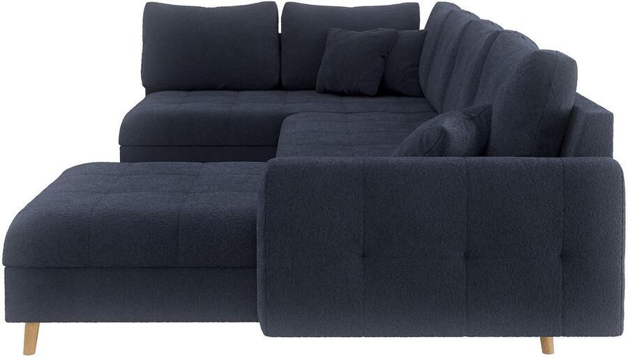 Home affaire Zithoek CHARRE U-vorm met ottomane afmetingen B D H: 310 161 81 cm fijne stiksels losse rug- en sierkussens ook in cord en bouclé - Foto 2