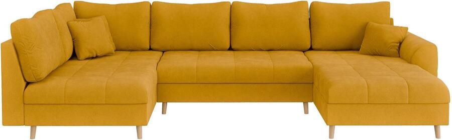 Home affaire Zithoek CHARRE U-vorm met ottomane afmetingen B D H: 310 161 81 cm fijne stiksels losse rug- en sierkussens ook in cord en bouclé - Foto 7