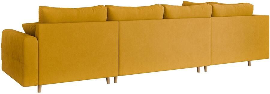 Home affaire Zithoek CHARRE U-vorm met ottomane afmetingen B D H: 310 161 81 cm fijne stiksels losse rug- en sierkussens ook in cord en bouclé - Foto 6