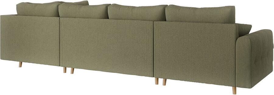 Home affaire Zithoek CHARRE U-vorm met ottomane afmetingen B D H: 310 161 81 cm fijne stiksels losse rug- en sierkussens ook in cord en bouclé - Foto 5