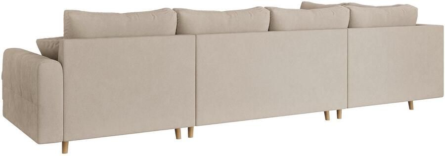 Home affaire Zithoek CHARRE U-vorm met ottomane afmetingen B D H: 310 161 81 cm fijne stiksels losse rug- en sierkussens ook in cord en bouclé - Foto 6