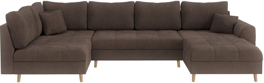 Home affaire Zithoek CHARRE U-vorm met ottomane afmetingen B D H: 310 161 81 cm fijne stiksels losse rug- en sierkussens ook in cord en bouclé - Foto 7