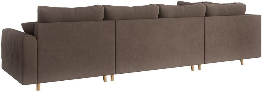 Home affaire Zithoek CHARRE U-vorm met ottomane afmetingen B D H: 310 161 81 cm fijne stiksels losse rug- en sierkussens ook in cord en bouclé - Foto 6