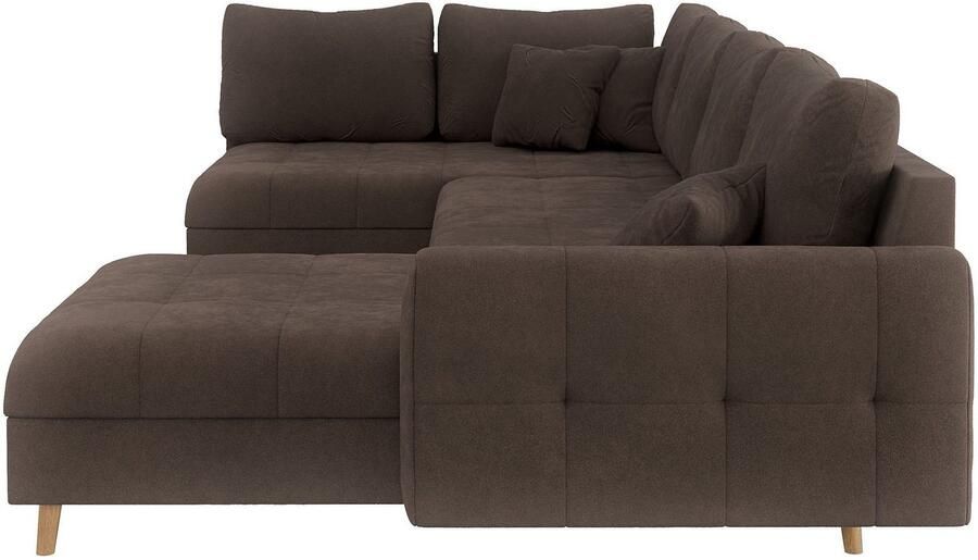 Home affaire Zithoek CHARRE U-vorm met ottomane afmetingen B D H: 310 161 81 cm fijne stiksels losse rug- en sierkussens ook in cord en bouclé - Foto 2