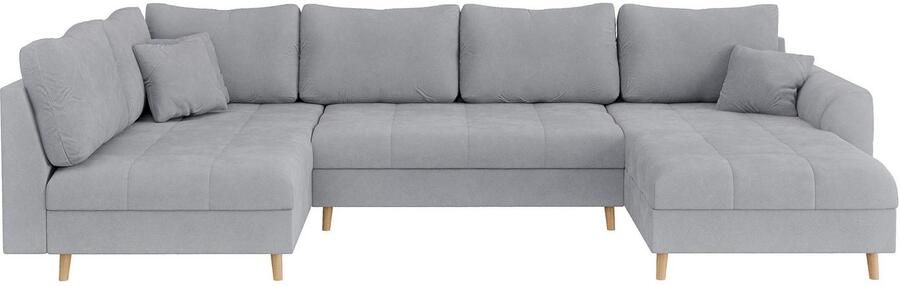 Home affaire Zithoek CHARRE U-vorm met ottomane afmetingen B D H: 310 161 81 cm fijne stiksels losse rug- en sierkussens ook in cord en bouclé - Foto 7