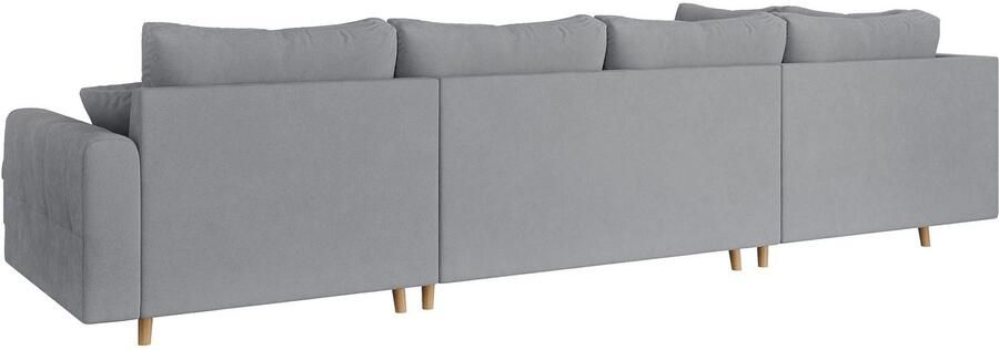 Home affaire Zithoek CHARRE U-vorm met ottomane afmetingen B D H: 310 161 81 cm fijne stiksels losse rug- en sierkussens ook in cord en bouclé - Foto 6