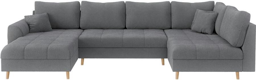 Home affaire Zithoek CHARRE U-vorm met ottomane afmetingen B D H: 310 161 81 cm fijne stiksels losse rug- en sierkussens ook in cord en bouclé - Foto 6