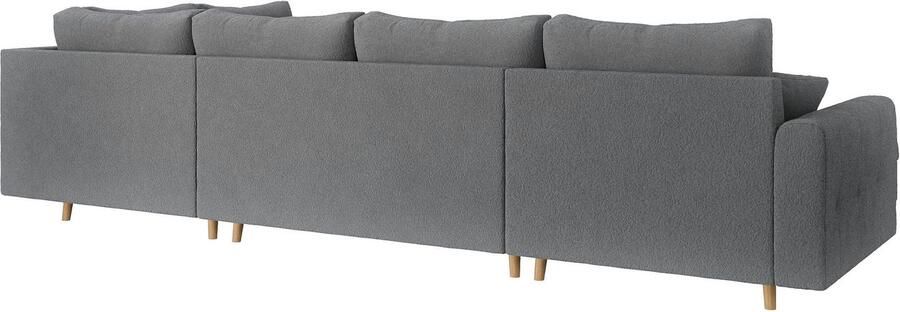 Home affaire Zithoek CHARRE U-vorm met ottomane afmetingen B D H: 310 161 81 cm fijne stiksels losse rug- en sierkussens ook in cord en bouclé - Foto 5