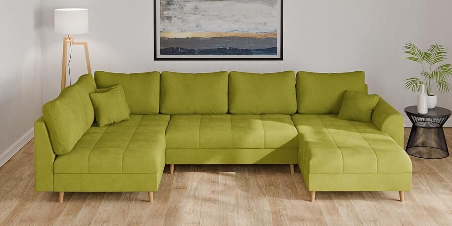 Home affaire Zithoek CHARRE U-vorm met ottomane afmetingen B D H: 310 161 81 cm fijne stiksels losse rug- en sierkussens ook in cord en bouclé - Foto 7