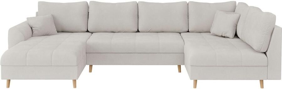 Home affaire Zithoek CHARRE U-vorm met ottomane afmetingen B D H: 310 161 81 cm fijne stiksels losse rug- en sierkussens ook in cord en bouclé - Foto 7