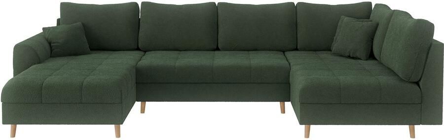 Home affaire Zithoek CHARRE U-vorm met ottomane afmetingen B D H: 310 161 81 cm fijne stiksels losse rug- en sierkussens ook in cord en bouclé - Foto 6