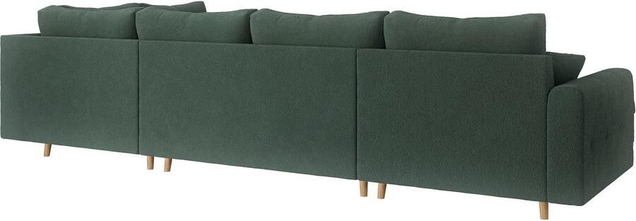 Home affaire Zithoek CHARRE U-vorm met ottomane afmetingen B D H: 310 161 81 cm fijne stiksels losse rug- en sierkussens ook in cord en bouclé - Foto 5