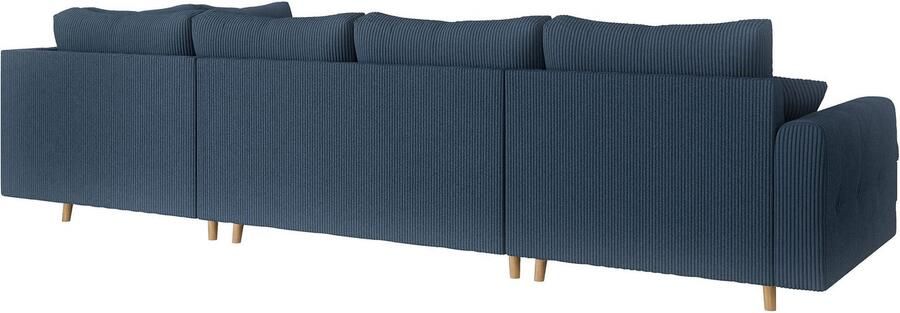 Home affaire Zithoek CHARRE U-vorm met ottomane afmetingen B D H: 310 161 81 cm fijne stiksels losse rug- en sierkussens ook in cord en bouclé - Foto 6