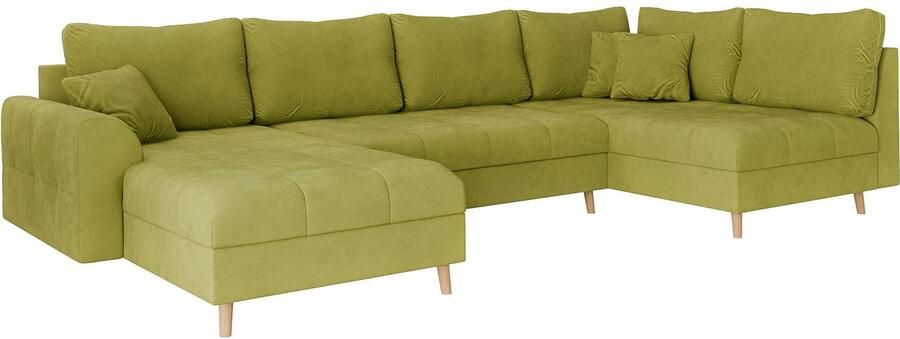 Home affaire Zithoek CHARRE U-vorm met ottomane afmetingen B D H: 310 161 81 cm fijne stiksels losse rug- en sierkussens ook in cord en bouclé - Foto 5